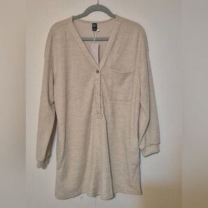 Cozy Beige Knit Romper